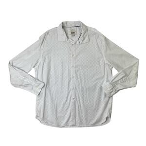 Joseph Abboud Shirt Mens XXL Modern Fit Subtle Pattern Long Sleeve Button Up